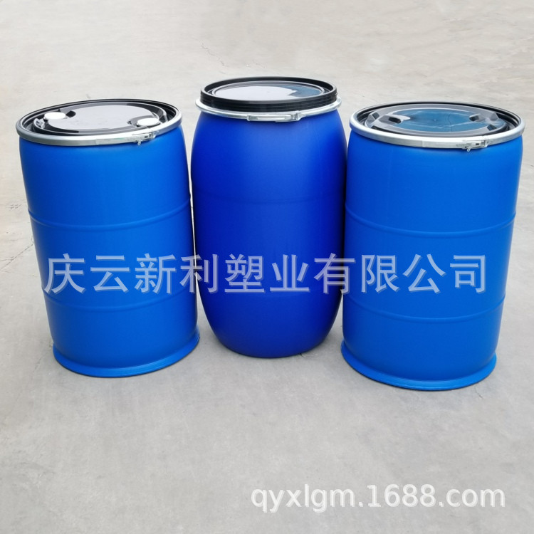 批发蓝色塑料桶化工桶200升200公斤200L200KG塑料桶PE材质包装桶
