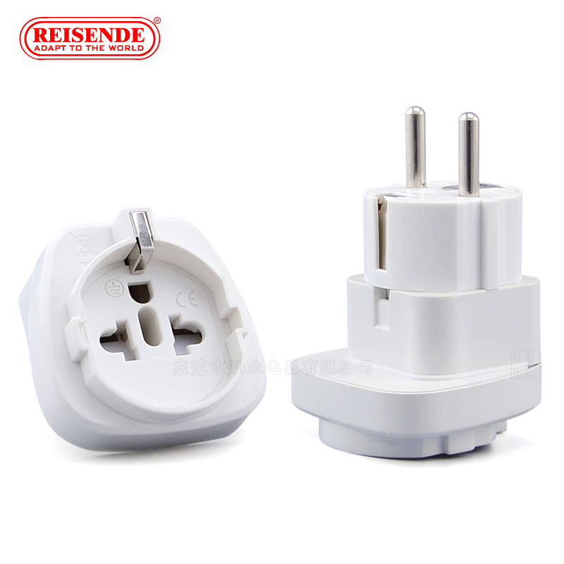 厂家直销嵌入式欧式德式法式转换插头 欧洲旅游多功能转换头SD-9