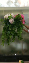 定制仿真玫瑰花吊兰仿真树仿真绿植艺仿真花叶清新壁挂花