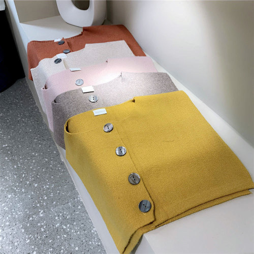 New button knitted waistcoat shawl for women spring, autumn and summer Korean version shoulder wool pullover scarf decoration