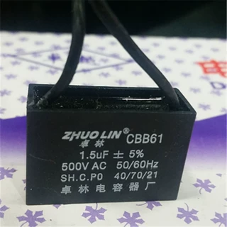 CBB61启动电容 风扇启动电容 1.5UF/500V 空调风机 微型电机电容