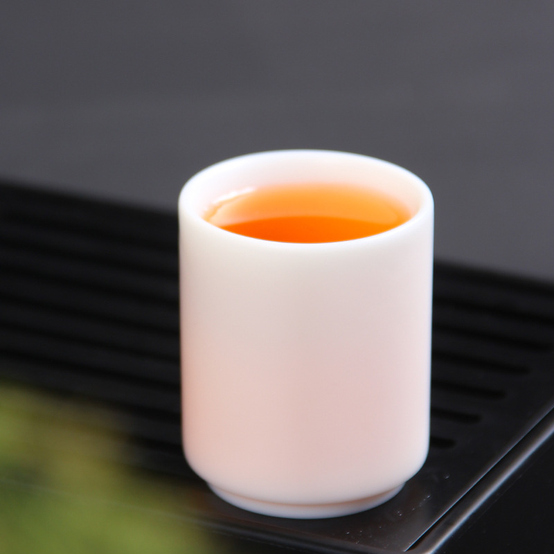 Winjiang dehua porcelana blanca Kung Fu taza de té oveja grasa Jade taza de té hecha a mano cerámica pequeña taza de té hogar taza individual