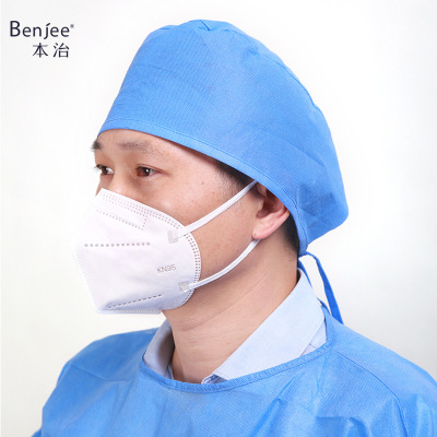 本治一次性无纺布SMS  绑带防护帽手术帽 PP无纺布头套双筋防护帽|ru