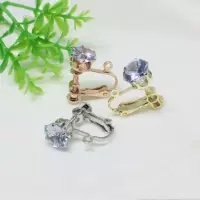 Европа и США горячие серьги DIY с покрытием из настоящего золота, удерживающий винт, зажим для ушей, инкрустированный 8 мм цирконом, Алмазный зажим для ушей, аксессуары без отверстия для ушей