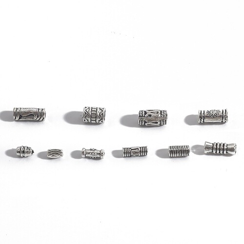 DIY jewelry accessories DIY alloy cylindrical spacer torus straight through spacer bead pendant semi-finished string bracelet necklace