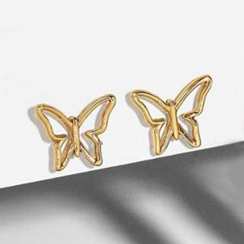 Großhandel Mode Pin Schmetterling Sterne Mond Kupfer Schnalle Ohrringe Set Nihaojewelry display picture 6