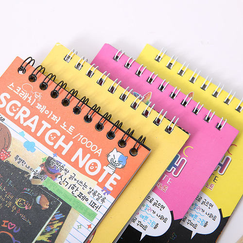 Creative DIY scratch-painting children's toy drawing book Korean version cartoon doodle book sketch book color painting gift