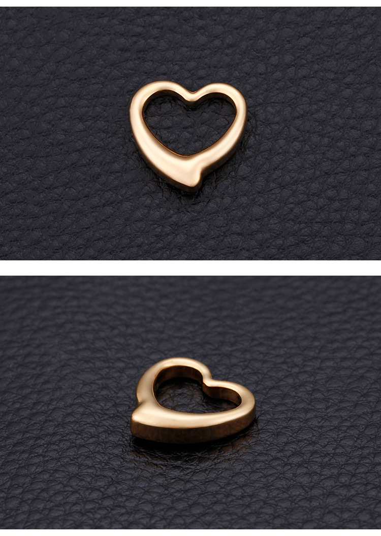 9g Weight Jump Ring Jewelry Making Type 18K Real Gold Plated Plating Material 1 Piece Quantity 1 Piece Titanium Steel 18K Gold Plated Heart Shape Polished DIY Jewelry Accessories Jump Ring