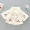 Cloak, children's trench coat girl's, fleece jacket, top, increased thickness, children's clothing