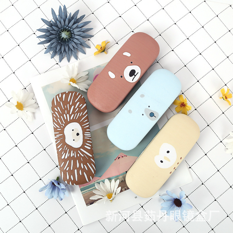 Directly Supplied from the Manufacturer, Children's Glasses Storage Box with Spring Opening and Closing, Cartoon Children's Glasses and Sunglasses