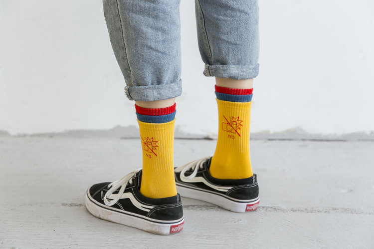 fashion trendy colorful cotton socks  NSFN9332