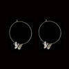 Brand silver earrings, ear clips, accessory, no pierced ears