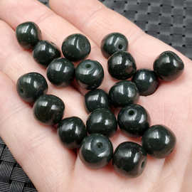 玉珠批发玉石和田玉苹果珠散珠和田青玉散珠手链珠子玉珠子