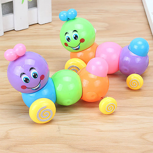 Seven-color spring-loaded caterpillar toy, wind-up caterpillar children's educational spring toy, street stall supply wholesale