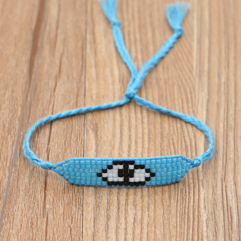 Bracelet Fait Main En Perles De Dinde De Bohème Simple Yeux Bleus display picture 5