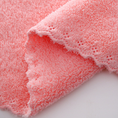 Manufacturer wholesale plain high density coral velvet square towel 30*30cm soft absorbent household face towel cleaning towel