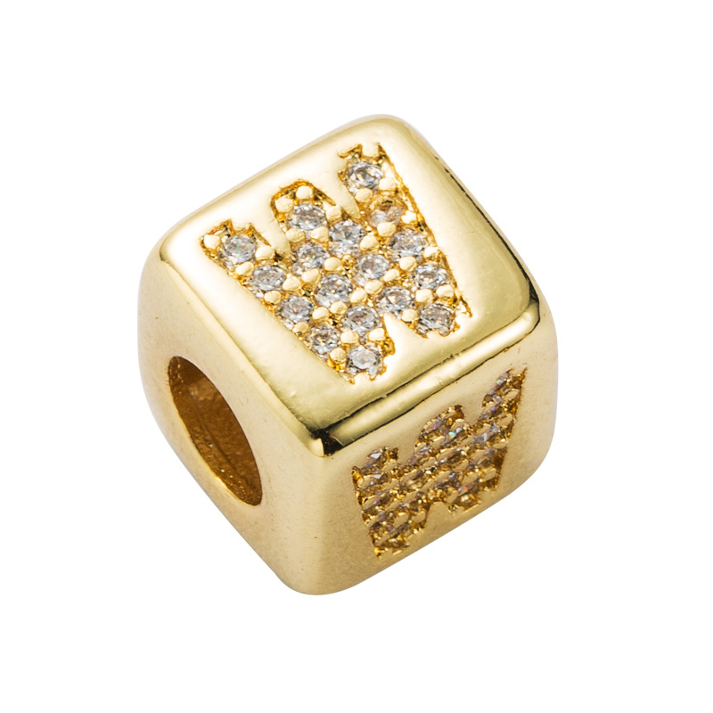 Bracelet explosion bracelet alphabet bracelet brass micro-inlay couple red rope pull DIY jewelry who