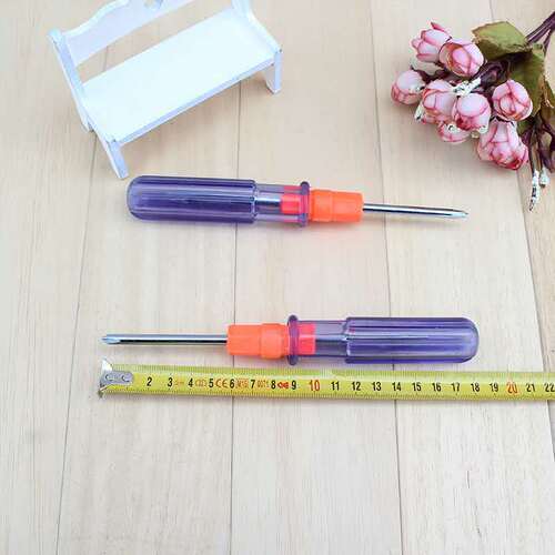 4-inch crystal dual-purpose screwdriver, magnetic, transparent handle, cross-shaped, transparent dual-purpose screwdriver, household gadgets
