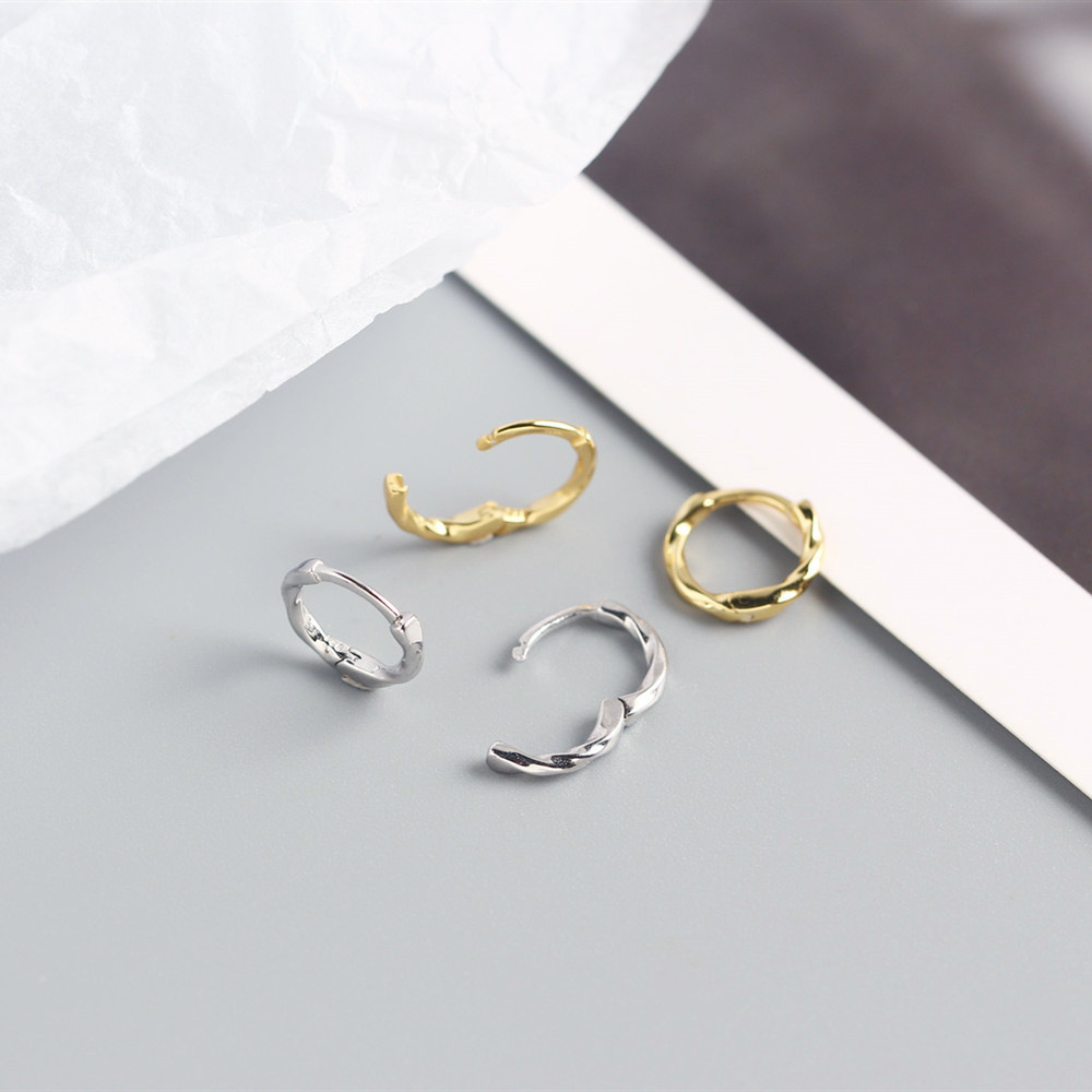 Daily Occasion 925 Sterling Silver Material Solid Color Pattern 1 Pair 925 Sterling Silver Solid Color Earrings
