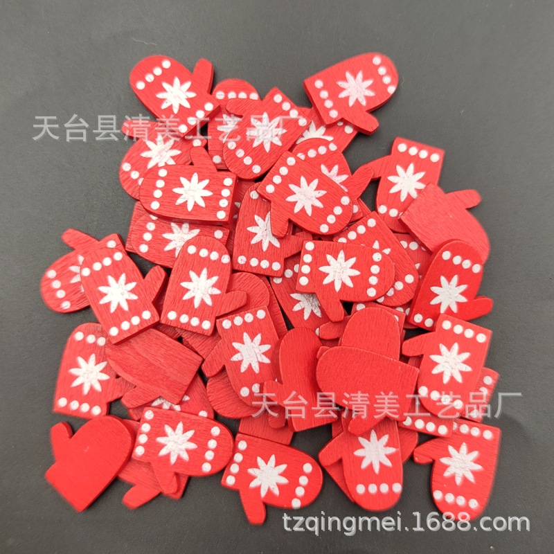 Árbol de Navidad pintado verde bricolaje botones hechos a mano rompecabezas 100 botones de madera por paquete