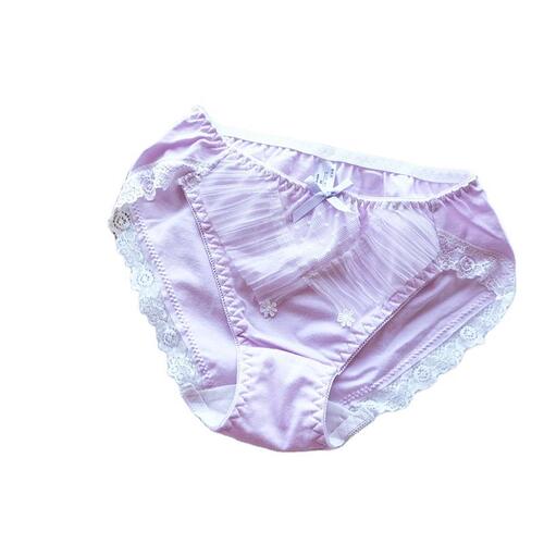 Japanese-style foreign trade wrinkled cotton mesh girls' export foreign trade daily wear breathable underwear Dalian factory wholesale
