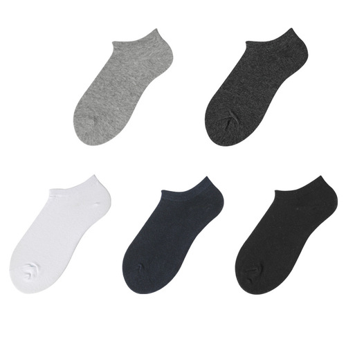 Dropshipping 5 pairs of boxed men's boat socks summer cotton socks business socks breathable sweat-absorbent manufacturer wholesale