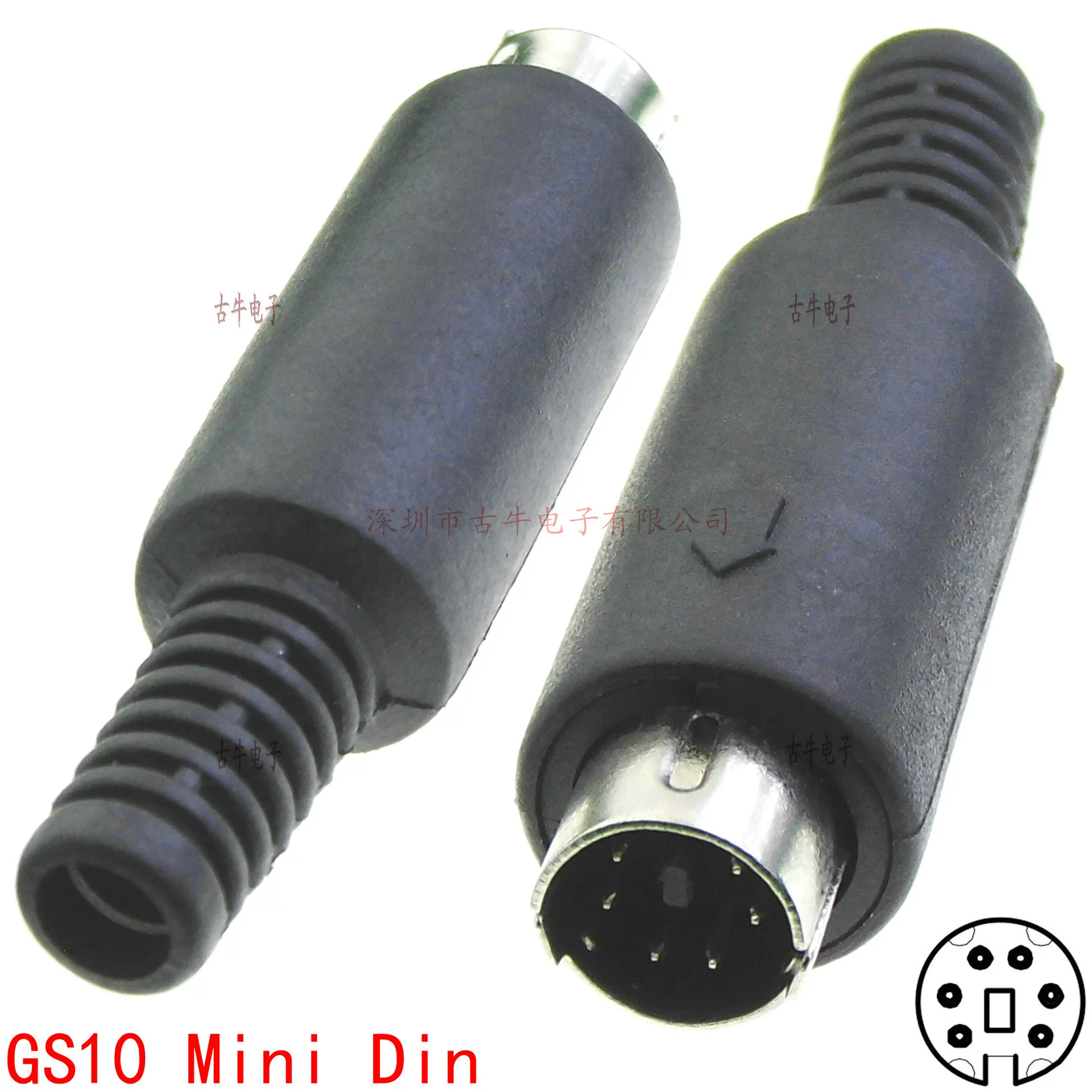 GS15 фабричный мини-гнездо 7P, мужской разъем MINI DIN 7P, медицинская вилка для медицинского оборудования