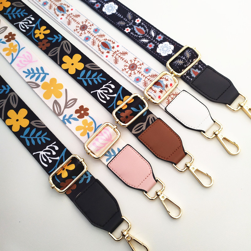 82g Weight Multicolor, White, Blue, Black Color Ethnic Style Color Shoulder Strap Wide Shoulder Strap Adjustable Bag Strap 1