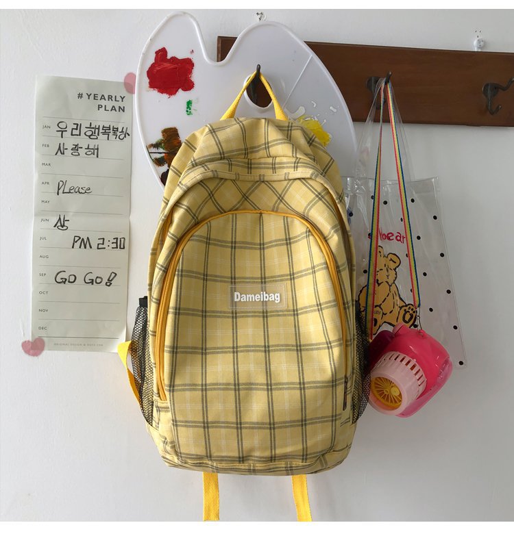 Simple Plaid Backpack display picture 19