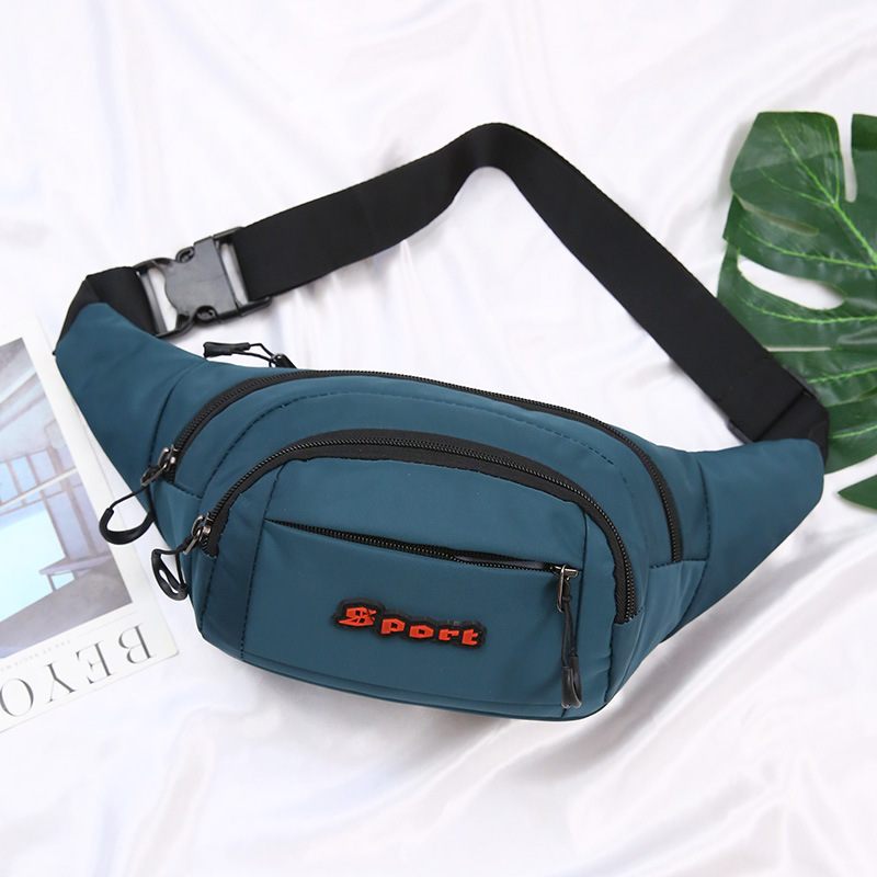 2021 nuevo bolso de cintura para hombres deportes al aire libre impermeable crossbody mochila coreano multifuncional bolsa de pecho de tela lavada de nylon