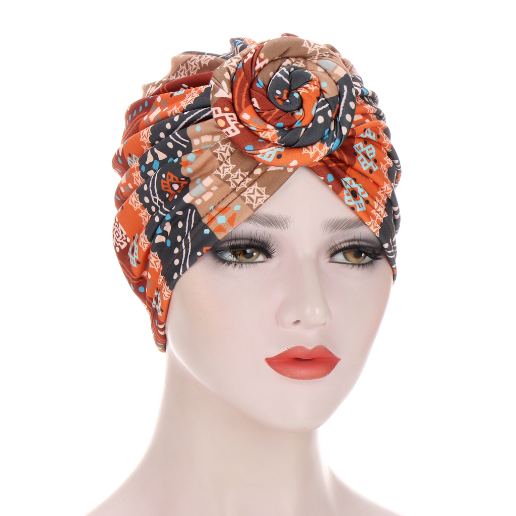 Spiral Turban Multicolor Cap display picture 2