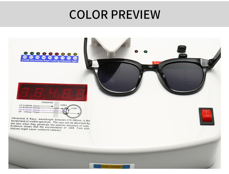 51g Weight UV400 Protection Lens Material Unisex Gender Retro Style Transparent, Yellow, Black Color Retro UV400 Protection Women's Sunglasses 2