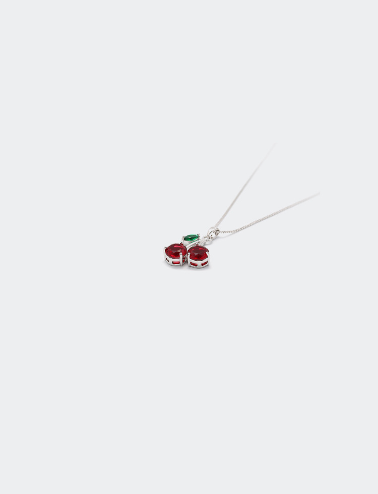 Fashion Cute Sweet Cherry Pendant Gold-plated Necklace display picture 4