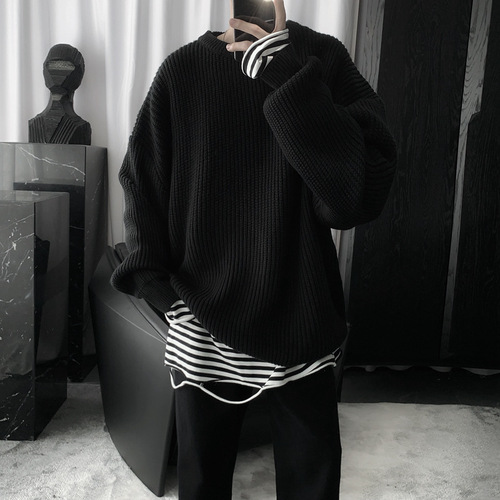  Autumn/Winter New Trendy Casual Loose and Slouchy Couple's Knit Sweaters