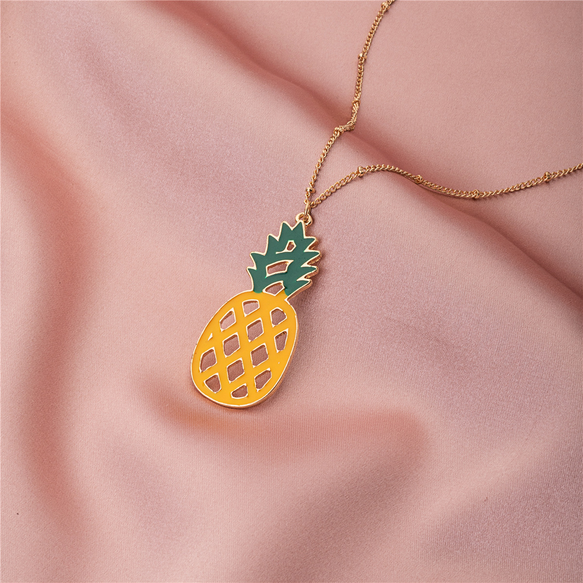 Simple Fruit Pineapple Necklace display picture 3