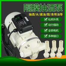 隔膜泵耐腐蚀白酒 耐酸碱泵家用抽酒泵电动化工泵220v水泵