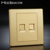 Golden phone computer socket