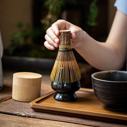 Tea whisk, matcha brush, hundreds of tea whisks, set, Song Dynasty tea-pointing matcha tea-making tool set, Japanese gift box