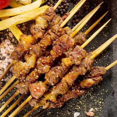 大庄园 尚品牛肉烧烤串200g/袋  BBQ烧烤套餐半成品烧烤食材|ms