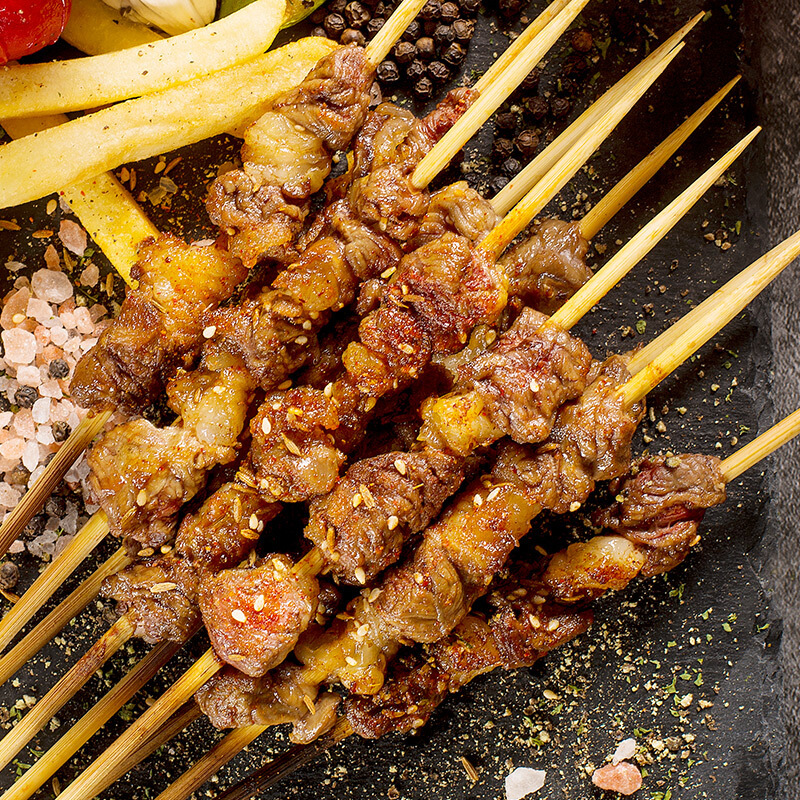 大庄园 尚品牛肉烧烤串200g/袋  BBQ烧烤套餐半成品烧烤食材|ms