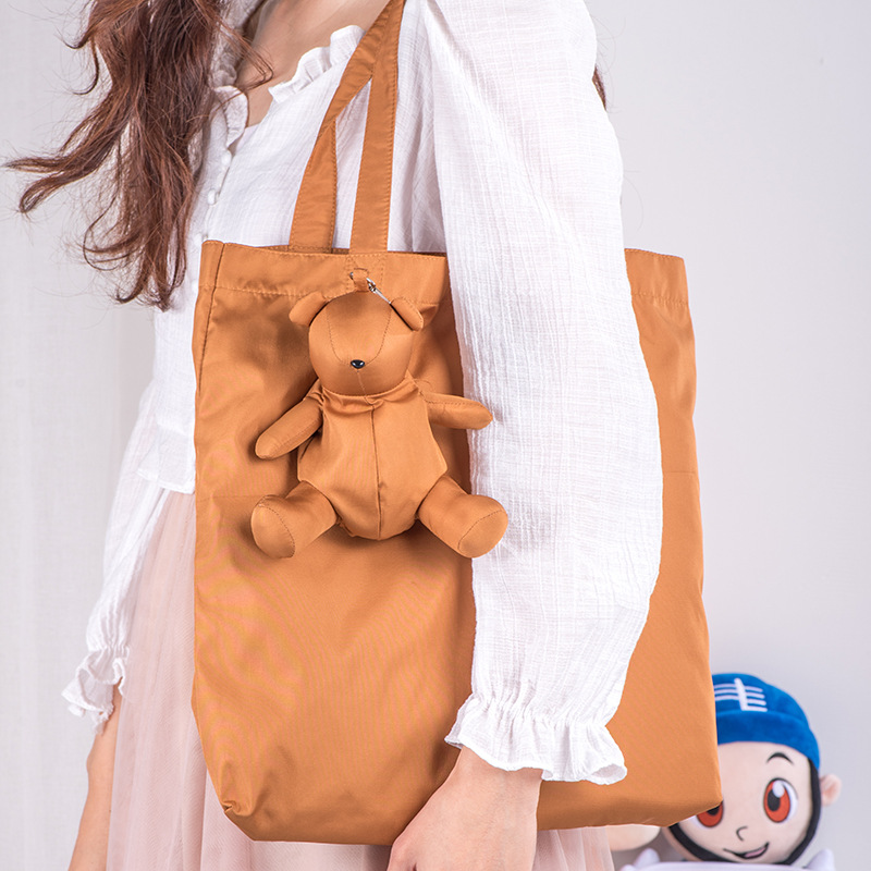 Cartoon Foldable Storage Polyester Doll Shopping Bag