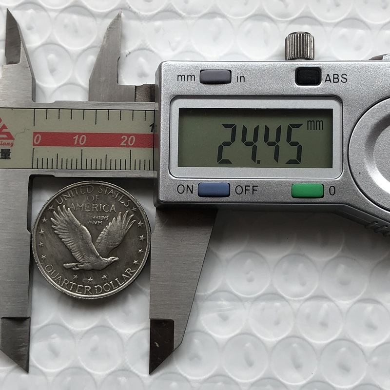 7 Different Dates D Edition U.S. Upright 25-cent Coin Brass Silver Plated Antique Crafts Foreign Commemorative Coin 24mm