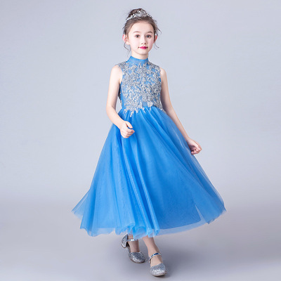 儿童礼服公主裙蓬蓬纱女童表演长裙钢琴生日晚宴婚礼洋气高端走秀
