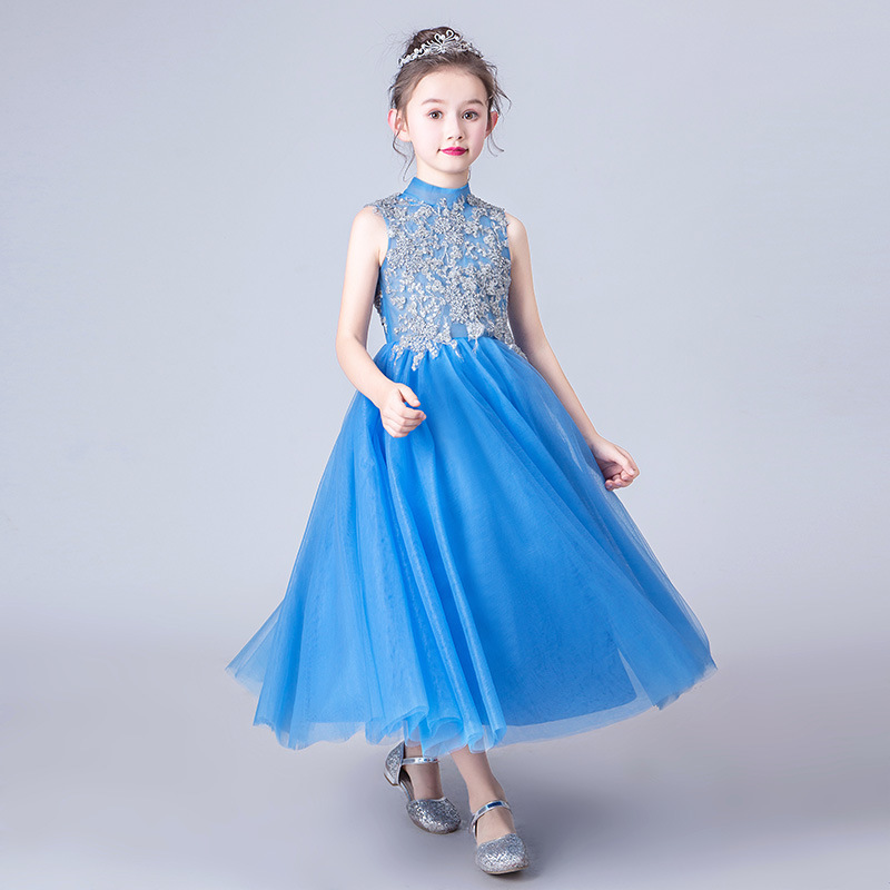 儿童礼服公主裙蓬蓬纱女童表演长裙钢琴生日晚宴婚礼洋气高端走秀