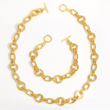 欧美hiphop嘻哈女潮流粗链条项链古巴链大链条锁骨链毛衣链nks61