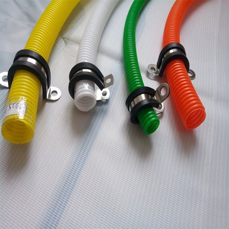 EPDM bonded snake skin hose clamp R-type with gasket metal clip non-slip wear-resistant