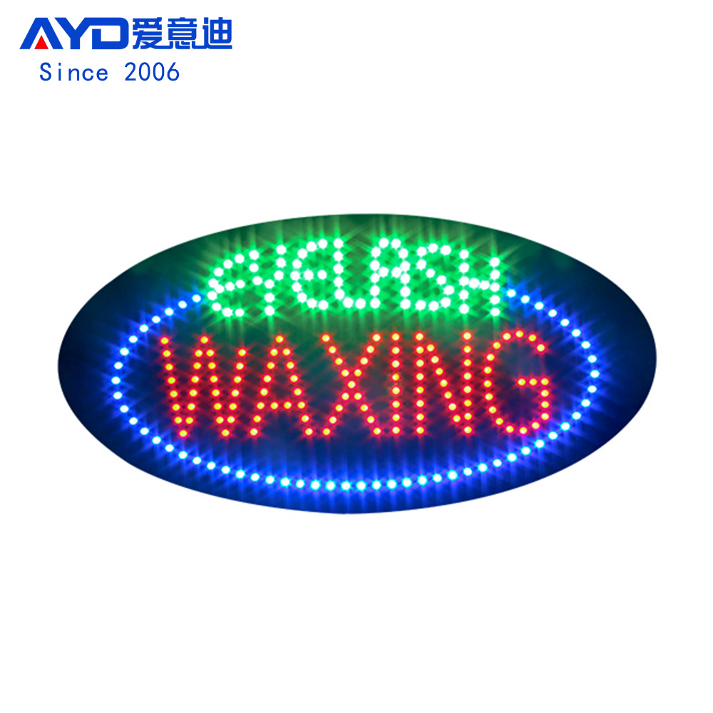 货源生产厂家LED广告牌灯牌 LED EYELASH WAXING SIGN 24x48cm