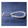 Organic fuchsia bead bracelet white jade for princess, accessory