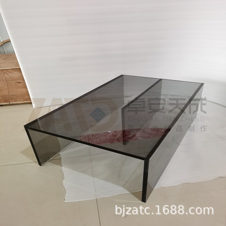 灰透亚克力桌子有机玻璃展示架 酒店商场家居适用 可来图加工厂家