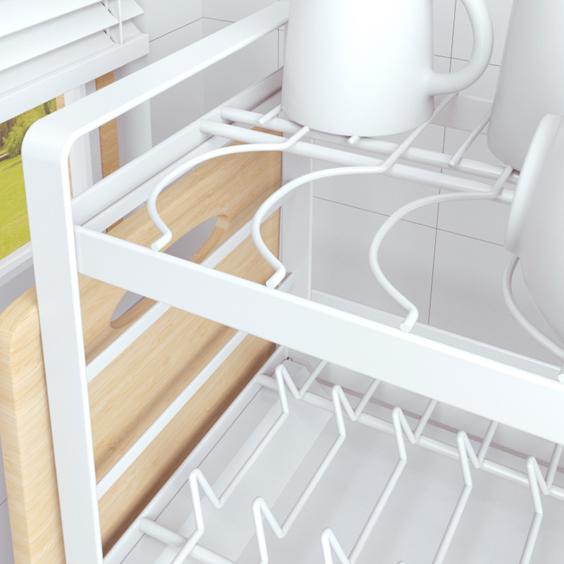 工厂批发多层碗碟沥水架调味品架可调节刀架砧板架锅盖架筷子篓架